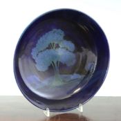 A Moorcroft Moonlit Blue bowl, c.1920, inscribed W Moorcroft and impressed marks, 10in., restored