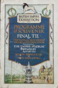 A 1923 FA Cup Football programme and souvenir for the final tie between Bolton Wanderers and West