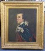 English Schooloil on canvas,Portrait of Charles Wentworth, Marquis of Rockingham,inscribed verso,25