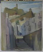 Spanish School c.1930oil on canvas,View of Malaga,34 x 28in., unframed