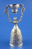 A 20th century American sterling silver wager cup by New Orleans Silversmiths, of typical form,