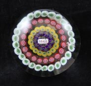 A Baccarat concentric garland paperweight, early 20th century, with false date 1848 to the centre,