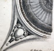 Pio Panfili (1723-1812)4 ink and watercolor drawings,Architectural studies,signed / initialled,