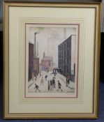 Laurence Stephen Lowry (1887-1976)collotype,The Arrest,signed in pencil, blind stamped, published