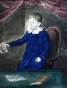 Adam Buck (1759-1833)pair of watercolours,Portraits of seated boys,9 x 7.25in.