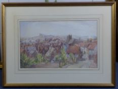 Freda Marston (1895-1949)watercolour,View of Lewes,signed,12 x 19.5in.