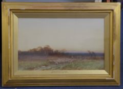 Henry Sylvester Stannard (1870-1951)watercolour,`Home to the Fold at Twilight`,signed,12.5 x 20.