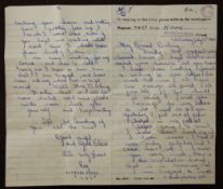 A collection of 34 autograph letters (27 July 1960 to 17 January 1961) from Reggie Kray to his