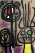 § Joan Miro (1893-1983)lithograph,Personnage et Oiseau, with COA from Brook Gallery Ltd,12 x 8.5in.