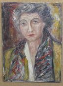 Attributed to Damila Ivanovic Vassilieff (1897-1958)oil on board,Portrait of a lady,signed,20 x