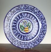 A Cantagalli maiolica charger, after the original Faenza dish in the Victoria and Albert Museum,