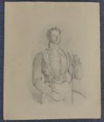 Daniel McClise (1806-1870)pencil,Portrait of a seated army officer,signed and dated July 1826,11 x