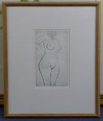 Edgar Holloway (1914-1989)etching,Nude,signed in pencil, 46/75,9 x 5.25in.