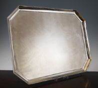 A 1970`s octagonal silver tea tray, William Comyns & Sons Ltd, London, 1974, 21.75in, 130 oz.