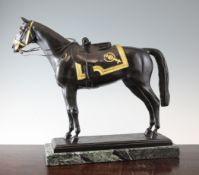 James Osborne (British, 1940-1992). A model of the Queen`s horse `Burmese`, marked Osborne `87, 3/