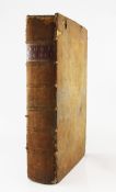 BASKERVILLE, JOHN (Printer) - THE HOLY BIBLE, folio, calf, 9 plates, hinged weak, fly leaf detached,