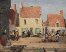 Edith Mary Garner (1881-1956)oil on canvas`Etaples, Pas de Calais`,signed,14 x 18in.
