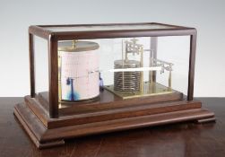 An Edwardian mahogany cased barograph, 14.5in.