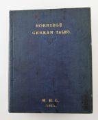 W.H.L. (Translator) - "HORRIBLE TALES", a cloth bound manuscript, being a translation of an