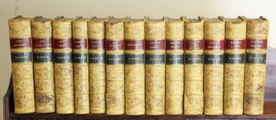 DICKENS, CHARLES - THE WORKS, 13 vols, half calf, Chapman and Hall, London c.1891