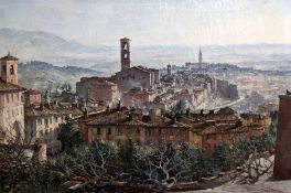 § Charles Ernest Cundall (1890-1974)oil on canvas,A view of an Italian city,signed,23 x 34in.