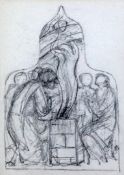 Sir Edward Coley Burne-Jones, Bt., A.R.A., R.W.S. (1833-1898)pencil on white paper,Study for a
