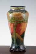 A Moorcroft Eventide baluster vase, c.1925, inscribed W Moorcroft and impressed marks Moorcroft Made