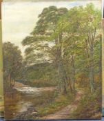 English School c.1900oil on canvas,Dovedale,indistinctly signed,24 x 20in., unframed