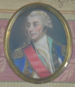 English Schoolseven oils on ivory,Miniatures of George IV, Keith, Smith, Nelson, Gervis,