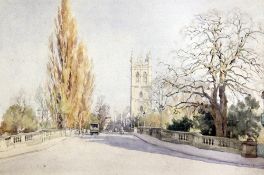 Bernard Cecil Gotch (1876-1964)watercolourView of Oxford City centre,signed and dated 1935,9.5 x