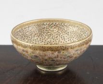 A Japanese Satsuma pottery thousand butterfly and flower bowl, Meiji period, the interior with