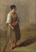 Attributed to Giuseppe Gambarini (1680-1725)oil on canvas,Study of a woman in a landscape,