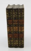 BURNES, ALEXANDER - TRAVELS IN BOKHARA, 2nd edition, 3 vols, 16mo, with folding map, small tear, and