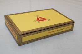 A box of twenty five Cuban Montecristo No.2 cigars