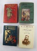 HENTY, GEORGE ALFRED - BY CONDUCT AND COURAGE: A STORY OF THE DAYS OF NELSON, 1st edition, blue