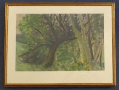 Paul Maze (1887-1979)pastel,Study of woodland,signed,13 x 20.25in.