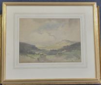 Edgar Thomas Holding (1890-1952)watercolour,`Maretor from Henry Tor, Dartmoor`,signed,9.5 x 13.