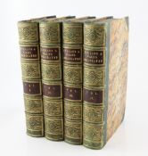 DUGDALE, THOMAS - ENGLAND AND WALES DELINEATED "CURIOSITIES OF GREAT BRITAIN", 4 vols, 8vo, half