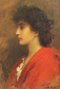 Sir Luke Fildes (1843-1927)oil on canvas,A Venetian Belle,initialled, frame inscribed Sir Harry