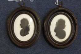 John Miers and Studiopainted plaster,Silhouettes of ladies,trade labels verso, one dated 1793,3.5