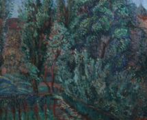 Hyam Myer (1904-1978)oil on canvas,Trees,signed,23.5 x 29in.