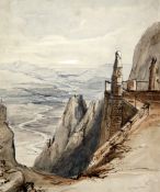 Edward Lear (1812-1888)ink and watercolour,`Montserrat, September 7th 1840`,inscribed in pencil,11 x