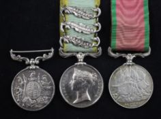 A Crimea group of three medals to QrMr Sgt W.Dibble, 6th Dragoons, comprising Crimea with