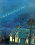 Harold Mockford (1932-)oil on canvas,`Night Flight`, 1992,signed verso,20 x 16in.