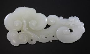 A Chinese pale celadon jade carving of lingzhi fungus, 11cm.