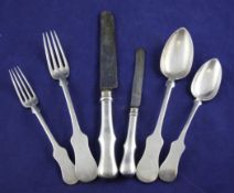 A matched suite of late 19th/early 20th century Austro-Hungarian 800 standard silver cutlery for