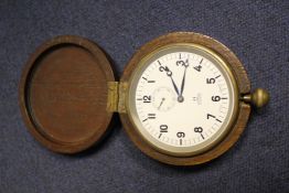 An Omega, Story Barrow ships timepiece, in mahogany case, 4.25in.