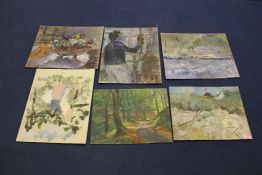 Prue Sapp (1928-2013)35 assorted oils on boards,Mostly landscapes and interiors but including