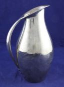 A stylish late 1920`s/early 1930`s Georg Jensen sterling silver pitcher designed by Johan Rohde,
