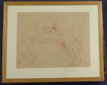 Russell Sydney Reeve (1895-1970)conte crayon on paper,Acrobat,signed and dated `35,12 x 15.5in.